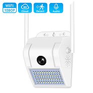 US $23.76 58% OFF|1080P Wireless WiFi IP Camera 2MP Wall Lamp Security Camera Outdoor Two Way Audio Floodlight Color ...