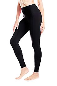 Yogipace Petite Length Women's 23" Inseam Waisted Yoga Leggings Workout Gym Active Pants Hidden Pocket Black Size M