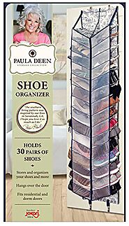 Jokari Paula Deen Shoe Organizer - Over The Door 30 Pocket Shoes Storage with Large Compartments for Side by Side Sto...