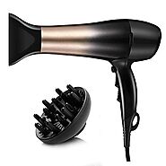 KIPOZI 1875W Hair Dryer, Nano Ionic Blow Dryer Professional Salon Hair Blow Dryer Lightweight Fast Dry Low Noise, wit...
