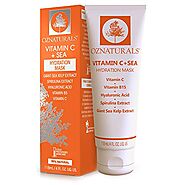 OZNaturals Hydrating Face Mask: Hyaluronic Acid Serum Mask Hydration Mask With Vitamin C and Sea Kelp Extract - This ...