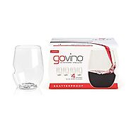 Govino Flexible Shatterproof Wine Glasses, 16-ounce, Set of 4