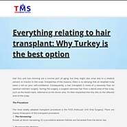 Everything relating to hair transplant: Why Turkey is the best option?