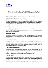 When To Consider Going For LASIK Surgery In Turkey?