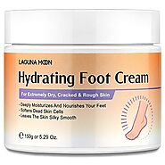 Lagunamoon Foot Cream for Dry Cracked Feet, Urea, Vitamin E & Hyaluronic Acid Foot Moisturizer for Dry, Rough, Callou...