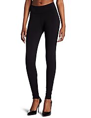 kensie Women's Stretch Legging, Black Ponte, X-Large