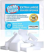 (20 Pack) Extra Large Eraser Sponge - Extra Thick, Long Lasting, Premium Melamine Sponges in Bulk - Multi Surface Pow...