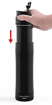 KOHIPRESS The Original Portable French Press Coffee Maker | Vacuum Insulated Travel Mug | Premium Stainless Steel | H...