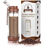 Betterbrew Travel French Press Coffee Maker | Portable Insulated Coffee Press with Plunger for Travel, Commuting and ...