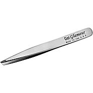 Got Glamour Micro Slant Hair & Eyebrow Tweezer, Stainless Steel, Made in USA