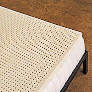 Pure Green 100% Natural Latex Mattress Topper - Firm - 2 Inch - Queen Size (GOLS Certified Organic)