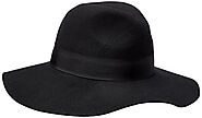Gottex Women's Laurent Felt Fedora Sun Hat, Rated UPF 50+ for Max Sun Protection, Black, One Size