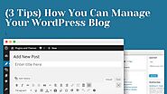 (3 Tips)How You Can Manage Your WordPress Blog — Steemit