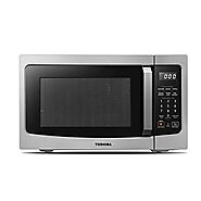 Toshiba ML-EM34P(SS) Smart Countertop Microwave Oven Works with Alexa, Humidity Sensor and Sound On/Off Function, 110...