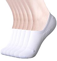 Womens No Show Socks Non Slip Flat Boat Line Low Cut Socks ( 3-6 Packs )