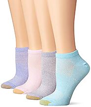 Gold Toe Women's No Show Sport Socks with Arch Support, 6 Pairs, Blush Assorted, Shoe Size: 6-9