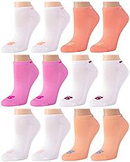 'New Balance Women\'s Athletic Arch Compression Cushioned Solid Low Cut Socks (12 Pack), Pink/White, Size Shoe Size: ...