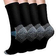 Sport Plantar Fasciitis Compression Socks Arch Support Ankle Socks - Best For Running, Athletic, and Travel (Small/Me...