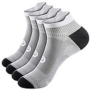 Compression Socks No Show Plantar Fasciitis Sock for Men and Women, Best Low Cut Athletic Running Socks Arch Support ...
