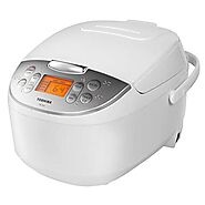 Toshiba TRCS01 Cooker 6 Cups Uncooked (3L) with Fuzzy Logic and One-Touch Cooking, Brown Rice, White Rice and Porridge