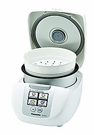 Panasonic 5 Cup (Uncooked) Rice Cooker with Fuzzy Logic and One-Touch Cooking for Brown Rice, White Rice, and Porridg...