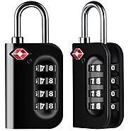 Diyife TSA Luggage Locks, [Newest Version][2 Packs] 4-Digit Security Padlock, Combination Padlocks, Code Lock for Tra...
