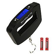 50kg/110lb Digital Luggage Scale with 4 Units (Kg/g/lb/oz), Electronic Travel Hanging Scales with Backlit Display/Tar...