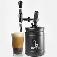 HB Brewing Nitro Cold Brew Coffee Maker – At Home Mini Keg Dispensing System - Home Brew Kit