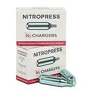NitroPress Coffee Cocktail Chargers, Use with NitroPress Instant Nitrogen Diffuser for Nitro Cold Brew Coffee (20 Car...