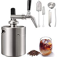 VBENLEM Nitro Brew Coffee Maker 67Oz Nitro Coffee Maker 2L Portable Stainless Steel Nitro Cold Brew Coffee Maker Port...