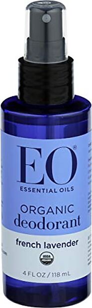 Eo Organic Deodorant Spray, Lavender, 4 Fluid Ounce ( 2-Pack)