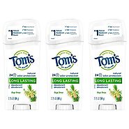Tom's of Maine Natural Long Lasting Deodorant Multi Pack, Aluminum Free Deodorant, Natural Deodorant, Tea Tree, 2.25 ...