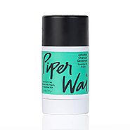 PiperWai, Natural Activated Charcoal Deodorant Jar (2 oz), Vegan, Odor-Absorbing and Wetness Fighting, Coconut Oil, G...