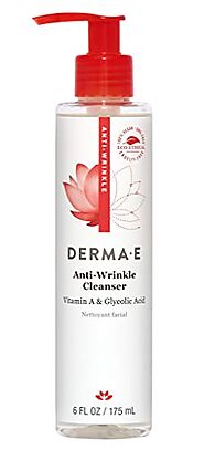 DERMA E Anti-Wrinkle Cleanser w/Glycolic Acid, 6 oz