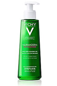Vichy Normaderm Daily Deep Cleansing Gel Cleanser with Salicylic Acid, 6.7 Fl Oz.