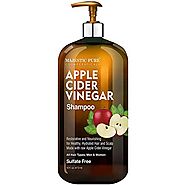 MAJESTIC PURE Apple Cider Vinegar Shampoo - Restores Shine & Reduces Itchy Scalp, Dandruff & Frizz - Sulfate Free, fo...