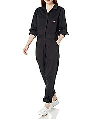 Dickies Women's Long Sleeve Cotton Twill Coverall, Black, Extra Small