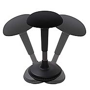 FLEXISPOT Wobble Stool Height Adjustable Chair Active Flexible Learning Stool for Ergonomic Standing Desks (Black)