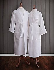 Bride & Groom Terry Cloth Bathrobe Set -100% Egyptian Cotton-Unisex/One Size Fits Most-Luxurious,Soft,Plush,Elegant S...