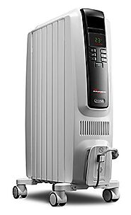 De'Longhi Oil-Filled Radiator Space Heater, Quiet 1500W, Adjustable Thermostat, 3 Heat Settings, Timer, Energy Saving...