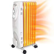 Aigostar Pangpang - 1500W Oil Filled Radiator Electric Heater 7-Fin Safe Heat 330000LCK