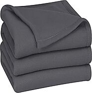 Utopia Bedding Fleece Blanket Queen Size Grey Soft Warm Bed Blanket Plush Blanket Microfiber