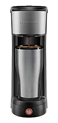 Chefman InstaCoffee Single Serve Coffee Maker Brews in 30 Seconds, Compatible with K-Cup Pods, Grounds and Loose-Leaf...