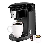 Aicok Single Serve Coffee Maker, Coffee Machine with Removable Cover for Most Single Cup Pods including K-CUP pods, Q...