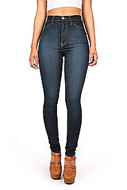 Womens Juniors Classic High Waist Denim Skinny Jeans- Buy Online in United Arab Emirates at desertcart.ae. ProductId ...