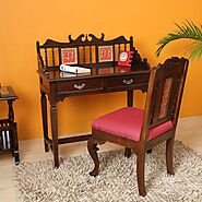 Upgrade your home decor with our beautiful teak wood study tables. Shop now & get 10% off!