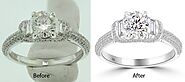 Asscher Sapphire Diamond Ring – Eretouching India