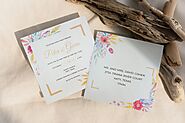 White Shimmery Floral Themed Wedding Invitation: Bouquet