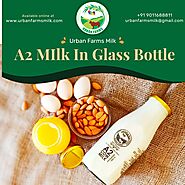 a2 milk in glass bottle