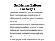 Get Henna Tattoos Las Vegas